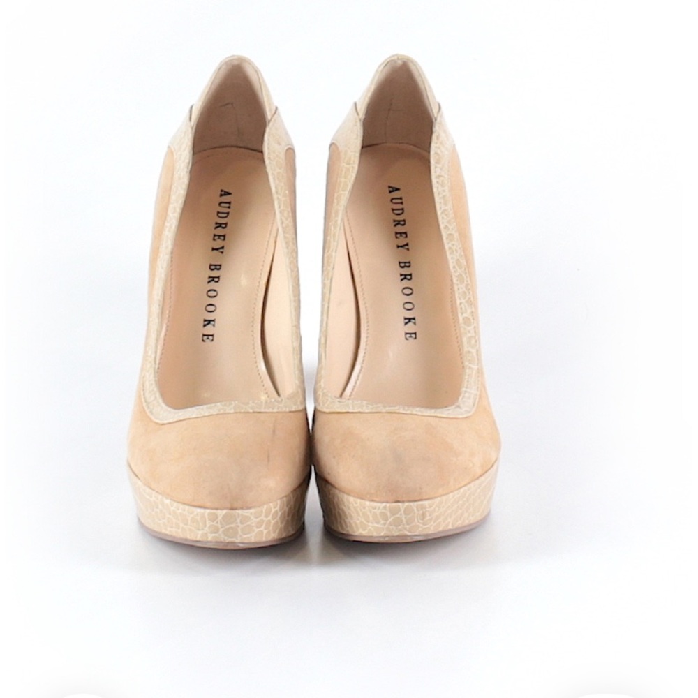 Audrey Brooke Beige Platform Heels